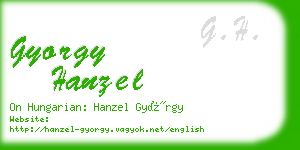 gyorgy hanzel business card